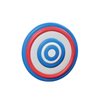 target 3d rendering icon illustration png