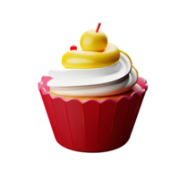 Cupcake 3d interpretazione icona illustrazione png