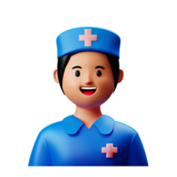 nurse 3d rendering icon illustration png