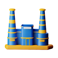 factory 3d rendering icon illustration png