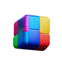 puzzle 3d rendering icon illustration png