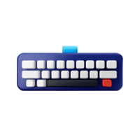 keyboard 3d rendering icon illustration png