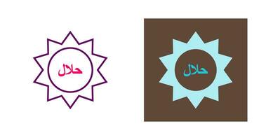 Halal Sticker Vector Icon