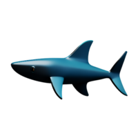 shark 3d rendering icon illustration png