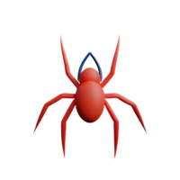 spider 3d rendering icon illustration png