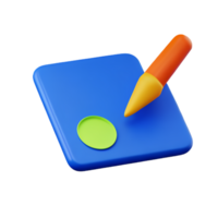 paint brush 3d rendering icon illustration png