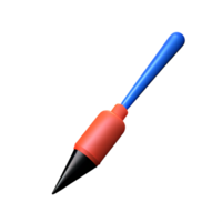 paint brush 3d rendering icon illustration png