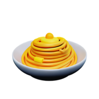 pasta 3d rendering icon illustration png