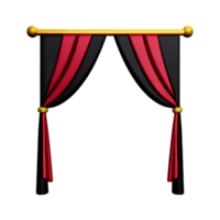 curtain 3d rendering icon illustration png