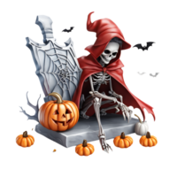 Happy Halloween Day Clipart, Halloween Day composition, Generative AI png