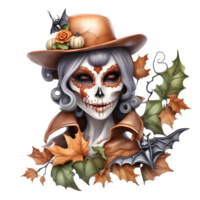 Happy Halloween Day Clipart, Halloween Day composition, Generative AI png