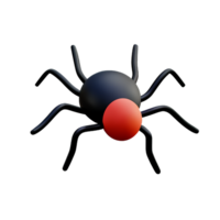 spider 3d rendering icon illustration png