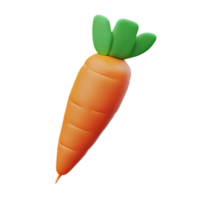 carrot 3d rendering icon illustration png