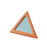 Triangle 3d le rendu icône illustration png