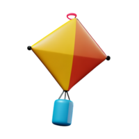 kite 3d rendering icon illustration png