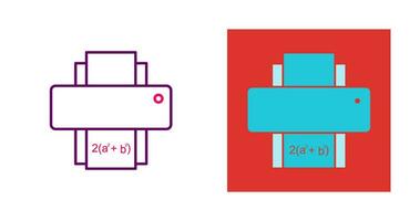 Print Math Sheet Vector Icon