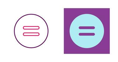Equal to Symbol Vector Icon