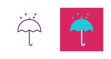 Umbrella with Snow Vector Icon