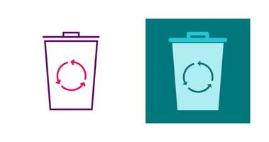 icono de vector de papelera de reciclaje