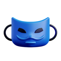 mask 3d rendering icon illustration png