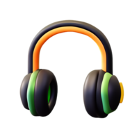 headphones 3d rendering icon illustration png