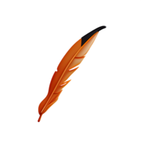 feather 3d rendering icon illustration png