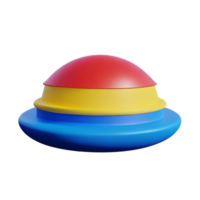 ufo 3d rendering icon illustration png