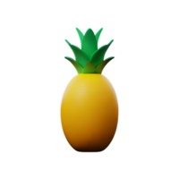 ananas 3d renderen icoon illustratie png