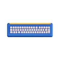 keyboard 3d rendering icon illustration png