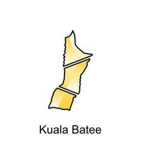 mapa de kuala batee ciudad logo diseño concepto ilustración idea estilo plano vector diseño modelo. aislado en blanco antecedentes