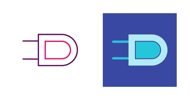 icono de vector de enchufe
