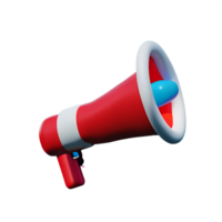 megaphone 3d rendering icon illustration png