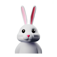 bunny 3d rendering icon illustration png