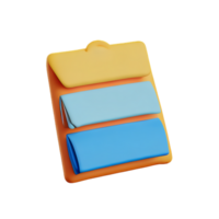 sticky notes 3d rendering icon illustration png