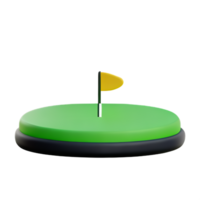 golf 3d tolkning ikon illustration png