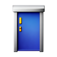 puerta 3d representación icono ilustración png