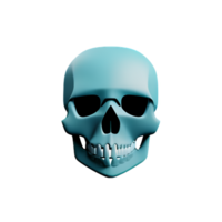 skull 3d icon illustration png