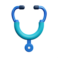 stéthoscope 3d le rendu icône illustration png