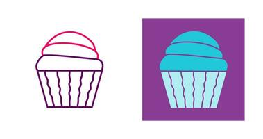 icono de vector de muffin de crema