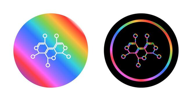 icono de vector de estructura de molécula