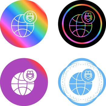 icono de vector de pirateo de red