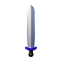 épée 3d le rendu icône illustration png