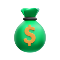 Geld Tasche 3d Rendern Symbol Illustration png