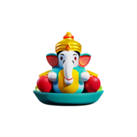 Ganesha 3d interpretazione icona illustrazione png