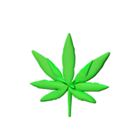 weed 3d rendering icon illustration png