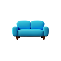 sofa 3d rendering icon illustration png