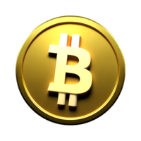 bitcoin 3d rendering icon illustration png