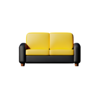 sofa 3d renderen icoon illustratie png