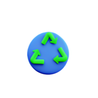 recycle 3d rendering icon illustration png