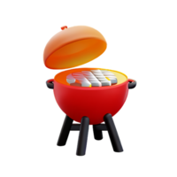 bbq 3d renderen icoon illustratie png